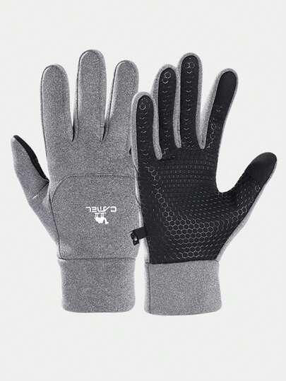 CAMEL CROWN 户外登山冬季骑行保暖防风触摸屏电动摩托车防寒手套