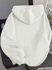 [FNI Fusion]Plus Size Women Clothes | Retro California Los Angeles Letter Print Hoodies For Women, Oversized Casual Going Out Tops Women, Perfect For Vacation Outfits Women & Valentine's Day Date Looks, Cozy Fleece Lined Drop Shoulder Hoodie For Daily & Holiday WearWomen Long Sleeve Sweatshirts Plus Size Spring Break Summer Tops For Women Relaxed Daily Outfit. - 白色 - 查看 2