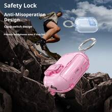 Brand New Creative Design, Compatible With Apple AirPodsPro 2/3 Earphone Case, Transparent Lock TPU Soft Earphone Shell, AirPods4 Protective Case