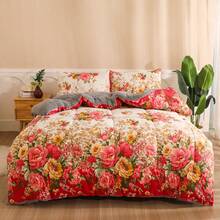 1pc Printed Thick Blanket, Reversible, Soft And Comfortable - Flower Dream - View 14
