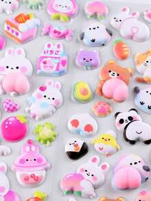 1/2片装全新臀部减压贴纸，适用于手机壳、剪贴簿、工艺品、日记本、可爱贴纸、水瓶、艺术与手工、学习用品、返校季、可爱奖励贴纸、趣味贴纸、书籍装饰、成人贴纸、水瓶贴纸。剪贴簿用品文具 - 均碼 - 查看 6