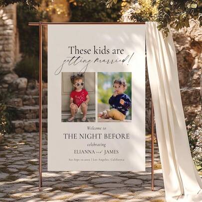 Plantilla de cartel de bienvenida de foto de boda elegante, Cartel de bienvenida, Collage de fotos de boda, Cartel de bienvenida moderno, Póster imprimible de recepción de boda, Amor eterno