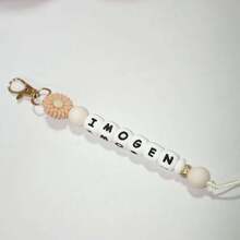 1PC Custom Daisy Silicone Keychain, Personalized Name Buckle, Commemorative Gift Letter, Charms Versatile, Functional, Lightweight Contracted, Business Casual, Commuting, Cute, Vacay Vibes/Vacation Personalized, Custom, Customized Personalized Gifts For Women, Crossbody Bag/Cross Body, Travel Bag, Shoulder Tote Bag Ideal Gifts For Her Women, Rookies & White-Collar Workers - Multicolor - View 31