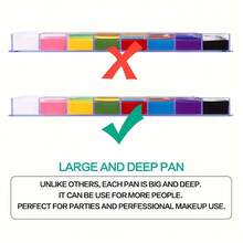 JIHUIPAI 20 Colors Face Paint Palette, Body Art Makeup For Stage, Halloween & Christmas Costume - Multicolor - View 3