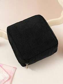 Sanitary Napkin Storage Bag, Corduroy Sanitary Napkin Storage Bag, Multi-Functional Storage Bag, Portable Storage Bag, Makeup Lipstick Bag, Large Capacity Can Accommodate Sanitary Napkins, Pads And Tampons, School Supplies Storage Bag, Coin Purse, Pencil Bag, Girls Cash Bag, Cosmetics Storage, A Must-Have For Girls, A Good Choice For Going Out Make Up Bag - Multicolor - View 11