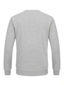 Men's Fashionable Casual Round Neck Warm Lining Sports Fitness Long Sleeve Top, Paris Letter Graphic Print Pullover Fleece Sweatshirt, Autumn/Winter Series, Suitable For Travel And Daily Wear - Light Grey - View 5
