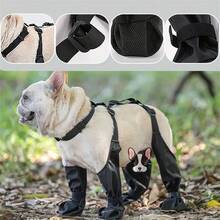 Adjustable Waterproof Dog Shoes - Breathable Soft Paw Protective Covers, Buckle Closure, All-Weather Anti-Dust Pet Boots, Suitable For Small Dogs (French Bulldog, Poodle, Shih Tzu)