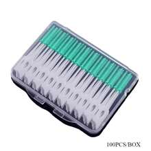 Cepillos de silicona interdentales 200 unidades, palillos dentales, cepillo entre dientes, palillos de silicona con hilo para limpieza oral