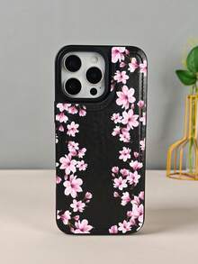 GALLAPLE Wallet - Style Mobile Phone Case Floral Pattern Phone Case With Pink Magnolia Design Slim Protective Cover, Fashion Accessory For Women, Phone Case Comes With A Magnetic Slot Holder, Making It More Convenient To Store ID Cards For IPhone 17Promax 17Air 17Pro 17 16Promax 16 15 14 13 12 Plus Pro S25Ultra 25 24 23 22 Plus Case - 黑色 - 查看 2