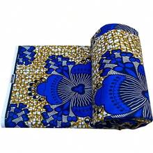 非洲涤纶安卡拉面料 | 柔软蜡染印花纺织品，适用于服装、家居装饰和手工艺品 | 色彩缤纷的基滕格面料，按码出售，适合女装制作 | 耐用可水洗的非洲面料 - 彩色 - 查看 6