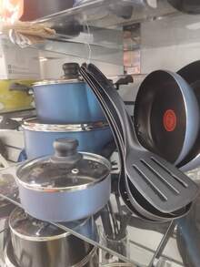 batería de cocina Tfal Xpert Chef 12 piezas, Fabricada con aluminio de alta durabilidad, asegura una distribución uniforme del calor, lo que resulta en cocciones precisas y eficientes - Azul - Ver 6