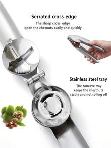 1pc Nut Cracker Sheller Walnut Pliers,Stainless Steel Kitchen Tools,Multifunctional Chestnut Opener Nut Walnut,Kitchen Utensils Dried Fruit Opener,Stainless Steel Chestnut Clip Metal Nut Cracker, Multifunction Pecan Nut Cutter Walnut,Kitchen Chestnut Opener,Protable Nutcracker Chestnut Clip, Stainless Steel Chestnut Cutter Tool