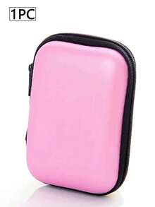 1PC Portable Mini Storage Bag, Mobile Phone Charger Data Cable Organizer Bag, Zipper Around Box Wallet, USB Charger Headphone Organizer, Portable Hard Drive Earphone Case USB Charger Headphone Organizer, Portable Hard Drive Earphone Case Power Bank Travel Portable Charger Charger Case School College Headphone Case Cable Bag Electronic Bag Power Bank Charger - 彩色 - 查看 6