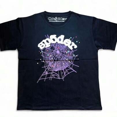 Black Sp5der T-EE220 g de aL-Godón puro se tejen para una sensación de lujo y suavidad en la piel. Ropa de mujer avanzada Halloween de Navidad disfraz disfraz halloween mujer  mujer premium