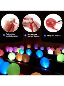 100pcs Battery Powered LED Balloon Lights - Extra Long Lasting, Round Ball Lights, Suitable For Latex Balloons, Paper Lanterns, Christmas, Halloween, Weddings And Festivals, Party Decorations, Balloon Decor, Holiday Lighting, Durable Illumination - Multicolor - View 5