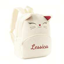 Personalized Embroidered Names New Fresh And Simple Backpack, Student New Backpack, Modern Minimalist Checkered Backpack, Travel Storage Bag - Multicolor - View 8