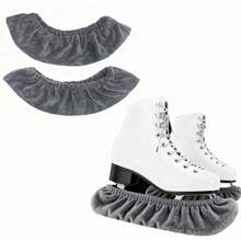 Soft Velvet Ice Skating Blade Covers, Designed For Figure Skating Shoes, With Elastic Edging To Tightly Wrap Around The Blades And Protect Them From Damage And Dirt