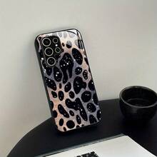 Funda de vidrio para iPhone 17air/16E/15/14/13/12/11 plus, Pro, Promax, X/XS/XR/XSMAX,  Galaxy A03/A03S/A05S/A06/A07/A11/A12/A13/A14/A15/A16/A17/A22/A22/A23/A26/A31/A32/A34/A35/A36/A52/A53/A73, S21/S22/S23/S24/S25 Plus, Ultra, funda de vidrio reflectante, buena sensación al tacto, protección de borde suave, adecuada para hombres y mujeres - Negro - Ver 6