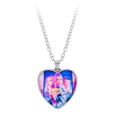 1pc Set, K-Pop Witch Hunting Cartoon Anime Accessories, Heart Necklace, Jewelry, Versatile Heart Pendant, Sweater Chain, Gift For Friends And Family, Random Style