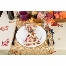 DII Colección rústica de Hojas de otoño, decoración de Mesa de Acción de Gracias y otoño, Juego de servilletas, 20 x 20, 6 Piezas - 1 - Ver 9
