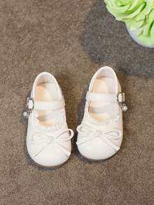 Giày đế mềm Hook And Loopo mũi tròn thoải mái cho bé gái, giày công chúa dễ thương cho trẻ em - Màu be - Xem 1