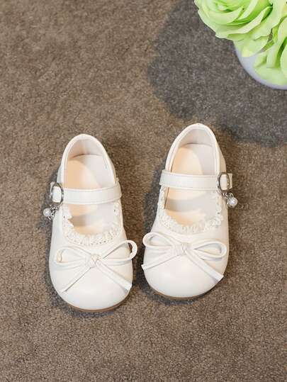 女童户外圆头软底钩环休闲舒适平底鞋，可爱公主风格儿童鞋