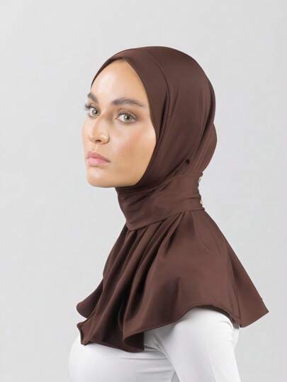 1 件时尚休闲优雅即时头巾帽，适合日常生活、节日、聚会、礼拜和祈祷