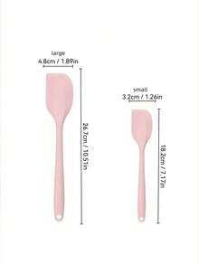 1pc High Quality Silicone Spatula, Heat Resistant Silicone Scraper, Cake Frosting Spatula, Baking Scraper Knife, Cake Cream Scraper, Small Baking Tool, Kitchen Gadget, Kitchen Accessory - Multicolor - View 6