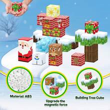 Bloques magnéticos, cubos de construcción de rompecabezas 3D, juego de apilamiento STEM genial para niños y niñas, rellenos de calcetines navideños, recuerdos de fiesta navideña y regalo de Halloween - Multicolor - Ver 5