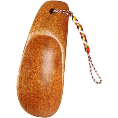 Phoebe Mini tragbarer kleiner Schuhlöffel, Schuhzieher, Schuhzieher, Schuhschieber, Schuhträger, Holzschuhlöffel, Schuhlöffel, kompakter Schuhzieher, Reiseschuhhelfer für ältere Menschen