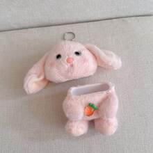 可爱卡通3D兔子毛绒耳机保护套，兼容 1/2、Pro 3、Pro 2、4 - 粉色 - 查看 3