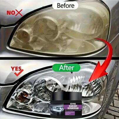 Kit de restauración universal de faros de automóvil - Pulimento de faros, elimina la oxidación, restaura la claridad, no se necesita moler, kit de reparación/restauración de faros, producto que contiene químicos, reacondicionamiento de faros