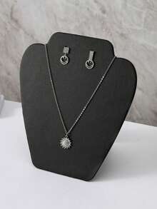 1pc Foldable Necklace & Bracelet Display Stand, Jewelry Organizer Holder For Necklaces, Bracelets, Earrings, Rings - Multicolor - View 2