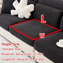 1pc Plush Velvet Sofa Seat Cushion Cover, Waterproof Anti-Slip Slipcover, Soft Skin-Friendly Modern Style, Pet Scratch Resistant, Suitable For L-Shaped Sofa And 1/2/3/4 Seater Sofa, All Season (Sold Individually) - Black - View 17
