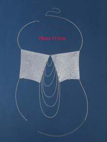 1pc New Design Multi-Layer Chain Chest Chain Clothing Chain Women's Fashionable Body Chain - Gold - View 8