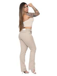 Malloy Women's Straight Twill Satin Social Tailored Trousers - 奶油色 - 查看 4