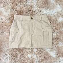 Women's Cargo Skirt With Star Rhinestone Shine - 米色 - 查看 2