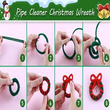 500 piezas de limpiapipas verdes a granel, set de 5 colores de limpiapipas para manualidades, 12 pulgadas de 5 colores surtidos de tallos de chenilla esponjosos, decoraciones de artes y manualidades suaves, cosas creativas y divertidas, tallos de chenilla para proyectos de manualidades y artes DIY (colores navideños) - Multicolor - Ver 10