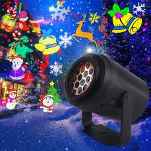 Proyector de Luces Navideñas LED con Múltiples Patrones Intercambiables. Lámpara Decorativa Exterior e Interior para Fiestas y Navidad. - Negro - Ver 7