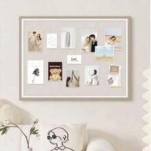 1块31.5英寸x19.69英寸大尺寸毛毡留言板，多功能照片展示板，办公及家庭公告板，免打孔展示板背景，适用于家庭、书房、办公室、圣诞节、新年装饰、照片展示、留言板、返校用品、节日派对装饰、圣诞节和新年装饰、新年礼物、送给朋友、同学、长辈、老师的创意礼物、软木板、钉板、愿景板 - 多色/A - 查看 1