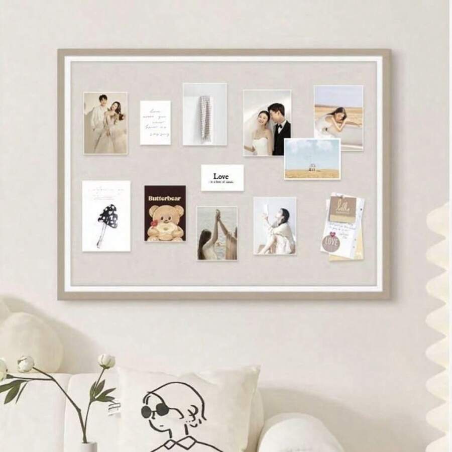 1块31.5英寸x19.69英寸大尺寸毛毡留言板,多功能照片展示板,办公及家庭公告板,免打孔展示板背景,适用于家庭、书房、办公室、圣诞节、新年装饰、照片展示、留言板、返校用品、节日派对装饰、圣诞节和新年装饰、新年礼物、送给朋友、同学、长辈、老师的创意礼物、软木板、钉板、愿景板 - 多色/A - 查看 1