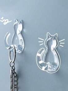 3/2pcs Cat Shaped Backpack Hooks, Seamless Edge, No Drilling Required, Multi-Functional Desk Side Bag Hanger For Student Desks. Desk Side Bag Hooks, Foldable Bag Hanger, Foldable Desk Hooks, Office Desk Side Hooks, Ladies Handbag Hooks. Lightweight Handbag Hooks - Backpack Hooks, Student Desk Bag Hanger, Sturdy And Durable Desk Hooks, Convenient For Keeping Handbags Clean And Tidy.
