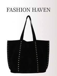 1 Stück vintage modische Umhängetasche mit einem Schulterriemen für Frauen, großes Fassungsvermögen mit Nieten-Dekor, geeignet für Party, Bankett, täglichen Gebrauch, kann Handy, Spiegel, Schlüssel, Lippenstift, Geldbörse aufnehmen, ideal als Weihnachts-, Muttertags- oder Geburtstagsgeschenk