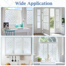 Frosted Window Privacy Film - Non Adhesive Static Cling Glass Stickers Sun UV Blocking Heat Control Door Covering Decals For Home Office - Multicolor - View 8
