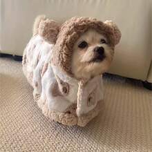 Pet Autumn/Winter Apparel, Korean Style Cute Cat & Dog Clothes, Blanket, Pajamas, Dog Robe, Cat & Dog Cloak Suitable For Cats And Small/Medium/Large Dogs - Khaki - View 10