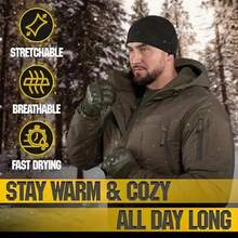 1 Peça Gorro de Ciclismo de Inverno Masculino, Gorro Elástico Respirável e Quente de Malha com Cobertura Total, Lavável em Máquina para Clima Frio, Adequado para Ciclismo, Esportes ao Ar Livre e Presentes de Natal/Dia dos Pais - Ideal para Ação de Graças, Carnaval e Ocasiões Festivas - Material Têxtil Durável Garante Conforto e Estilo, Gorro de Bicicleta com Design Retrô