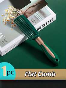 1/3pcs Anti-Static Massage Hair Brush, Olive Green, Suitable For Wet & Dry Hair, Curling & Straightening - Dark Green - View 12