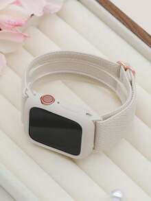 Compatible With Apple Watch Strap And Compatible With Apple Watch Case , Nylon Watch Band Watch Case Compatible With Apple Watch SE/11/10/9/8/7/6/5/4/3/2/1 Series, Ultra 3 2 1, Adjustable Elastic Sporty & Fashionable Breathable For Apple Watch Band Women , For Apple Watch Case Cover Starlight Soft TPU Case (No Screen Protector), 38mm40mm41mm42mm44mm45mm46mm49mmS10/11-42mm For Apple Watch Acesories,For Apple Watch Band - Apricot - View 9