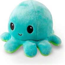 TeeTurtle - The Original Reversible Octopus Plushie - Green + Aqua - Cute Sensory Fidget Stuffed Animals That Show Your Mood - MàuP - Xem 2