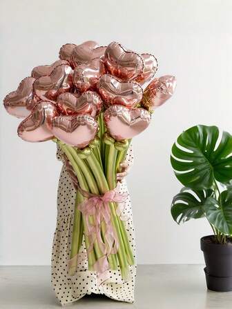 1set Heart Shaped Balloons - Light Pink And White Latex Party Decorations With Ribbon For Birthdays, Weddings, Valentine's Day, Anniversaries, New Year's - Elegant Party Decorations For Romantic Events, Celebrations And Special Occasions, Room Background Decoration Balloons, Valentine's Day Decorations